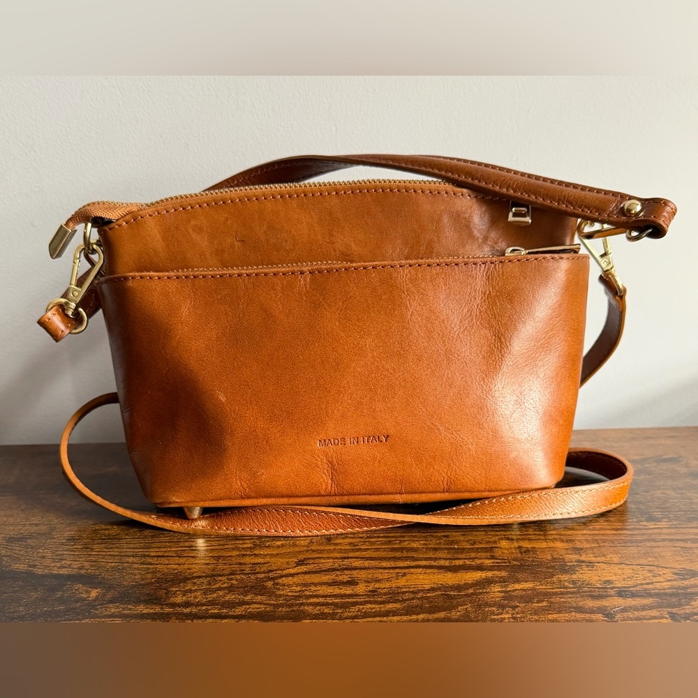 Divina Firenze Vintage Genuine Leather Crossbody Bag – Made in Italy - Picture 3 of 10